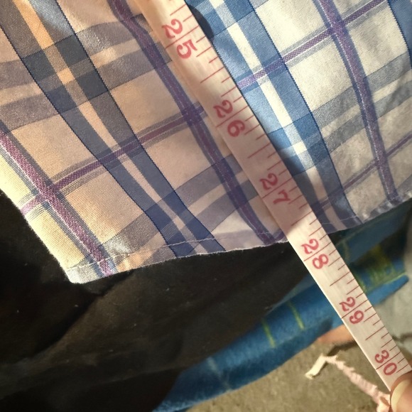 Banana Republic Non-Iron Slim Fit Mens Large Plaid Dress Shirt Cotton - Picture 8 of 9